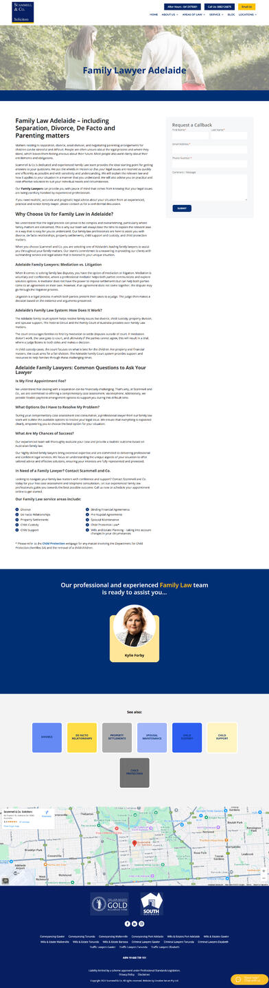 Trusted Family Lawyers in Adelaide | Scammell & Co – Expert Legal Support Experienced family lawyers in Adelaide providing expert legal services in divorce, child custody, property settlements, and spousal maintenance.